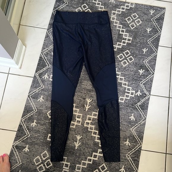 Nike Navy Blue Glitter Metallic Mesh Power Victory Tight Leggings - Picture 5 of 5